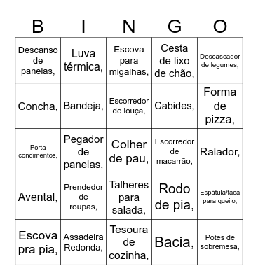 CHÁ DE COZINHA DA VITT&PEIXOTO Bingo Card