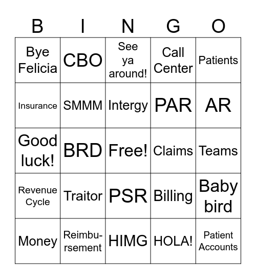 Bye Madison! Bingo Card