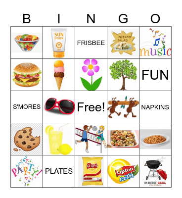 PICNIC TIME Bingo Card