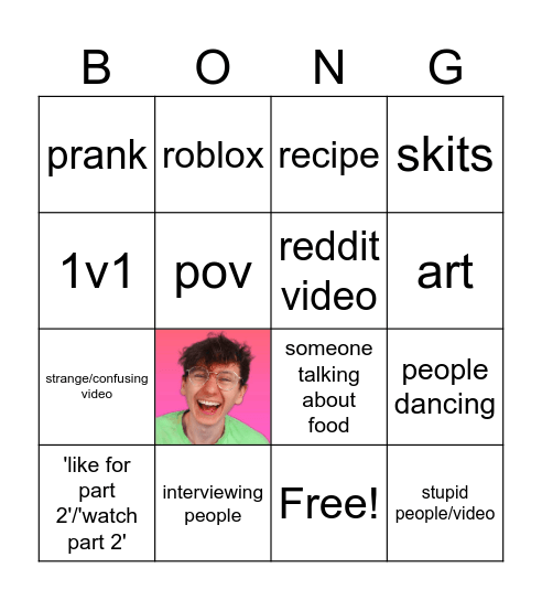 Youtube shorts bingo 2 Bingo Card