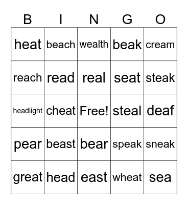 3 sounds of EA Bingo Card