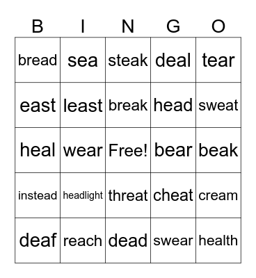 3 Sounds of EA Bingo Card