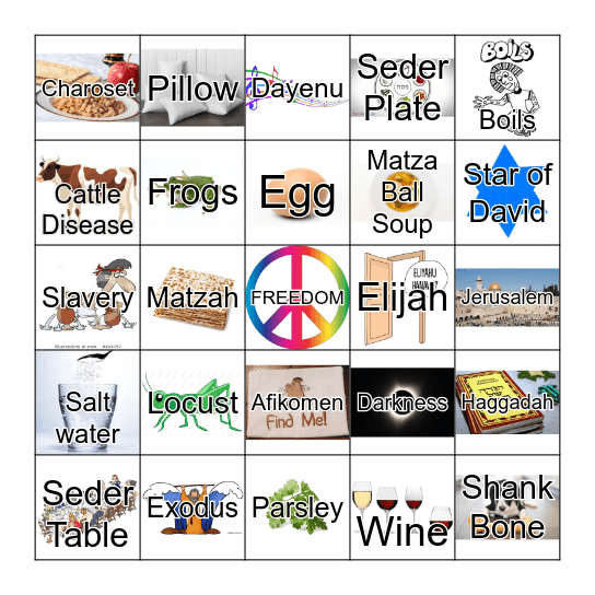 Passover Bingo Card