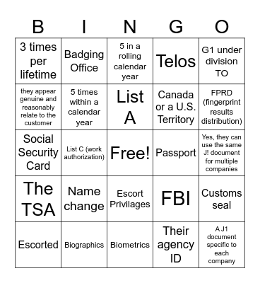 DEN Security Bingo Card