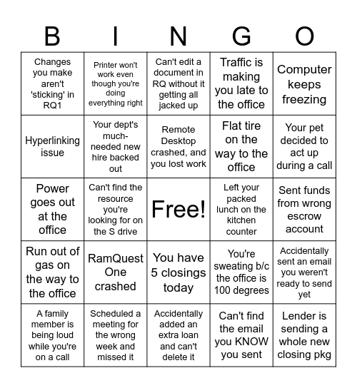 Isn't Life Grand? Bingo Card