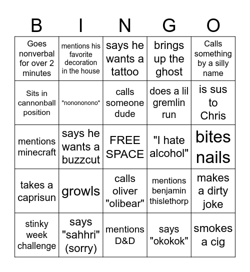 Melon Bingo Card