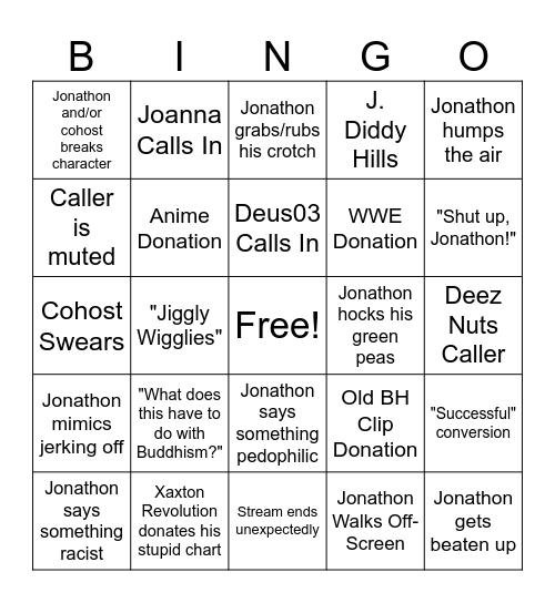 Buddhism Hotline Bingo Card Buddhism Hotline Bingo Card