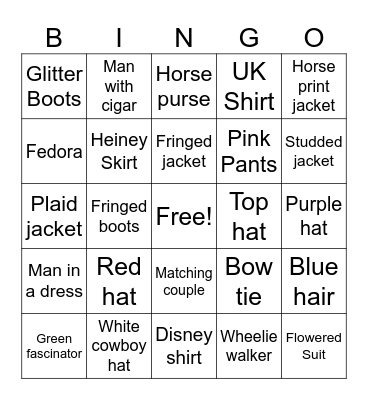 Keeneland 2024 Bingo Card