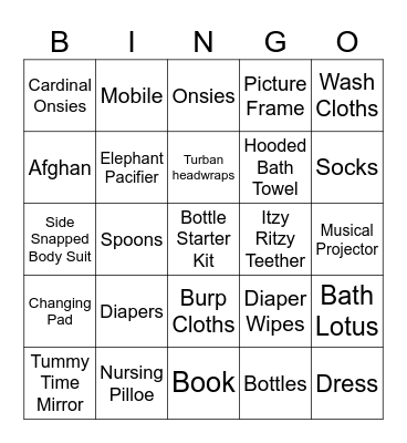 ShowerUntitled Bingo Card