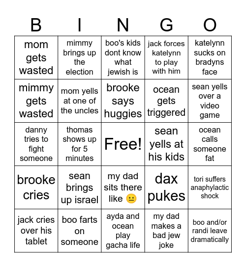 Passover 2024 Bingo Card