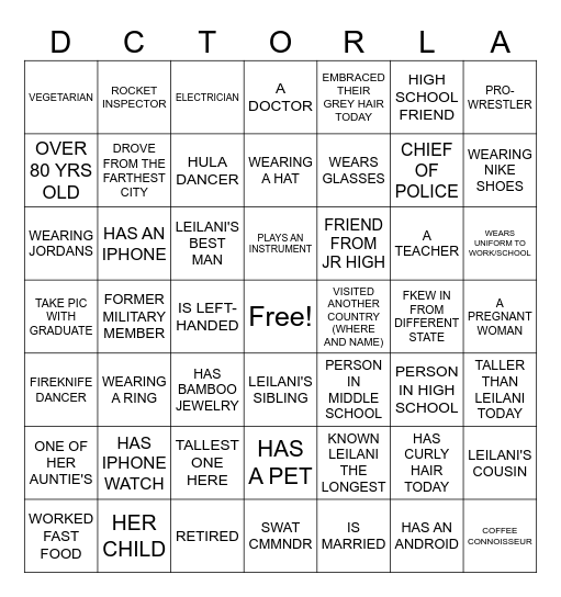 FIND THIS PERSON : Bingo Card
