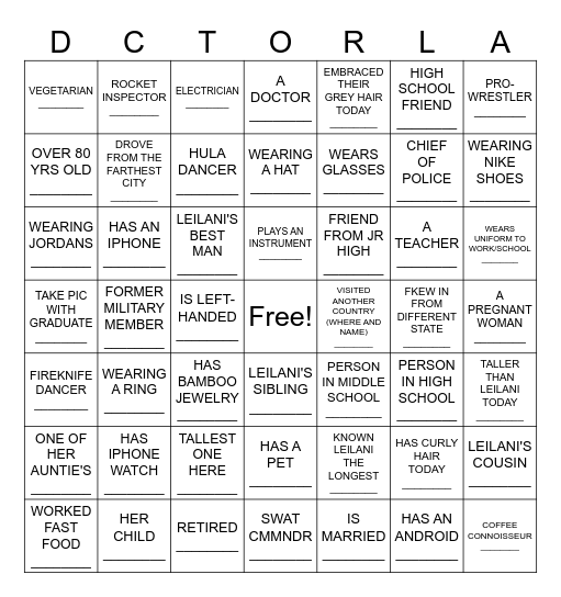 FIND THIS PERSON : Bingo Card