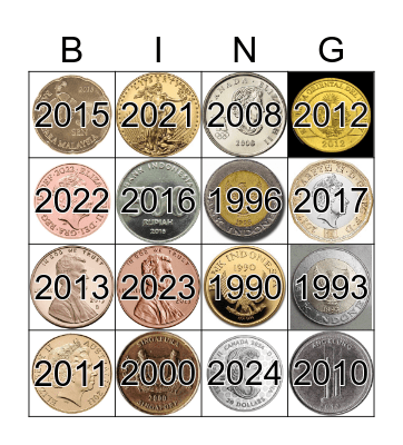 BINGO COIN Bingo Card