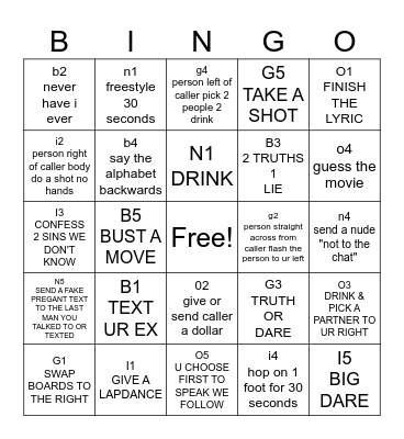 LeEeEzY's BiNgO Card