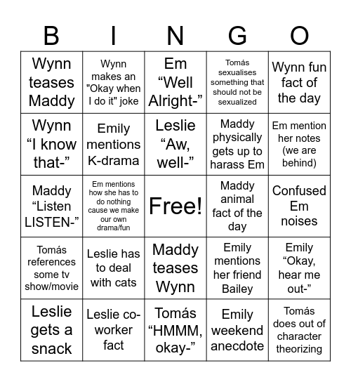 Meta Bingo Card