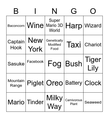 1v1 Bingo Card