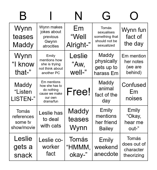 Meta Bingo Card