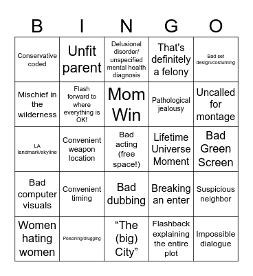 Lifetime Bingo Card