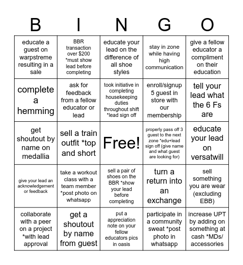 Educator BINGO Card