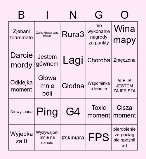 JULAA Bingo Card