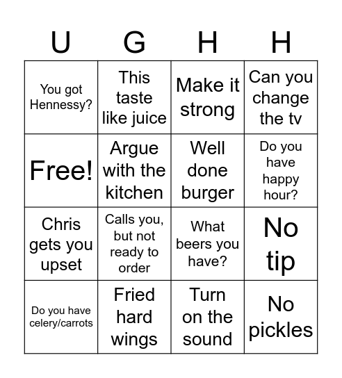 The Fox Bingo Card