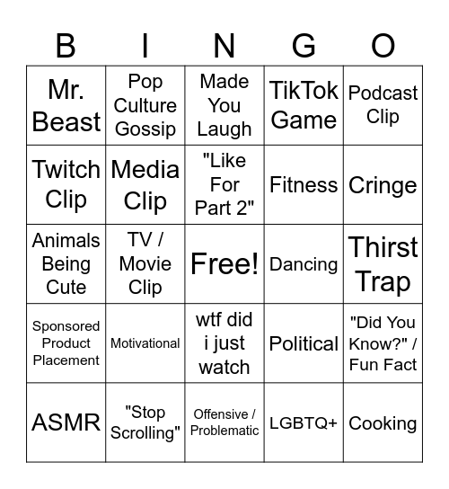 Bingo Card