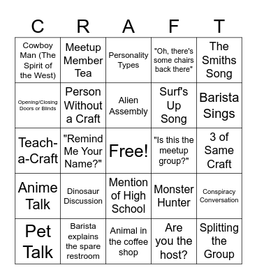 Crafty Bingo Card