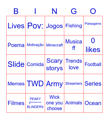 TIKTOK TUGA Bingo Card