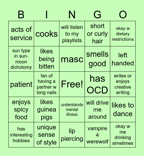 ARE YOU BAZ’ TYPE 🤩 Bingo Card