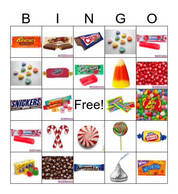 Candy Bingo Cards on Bingo Baker