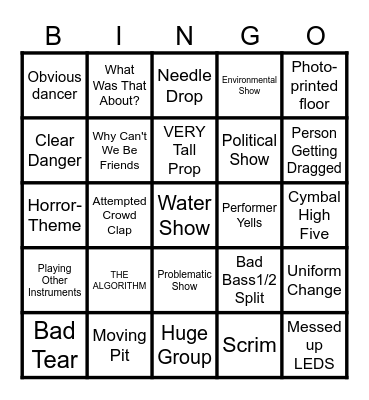 WGI BINGO Card