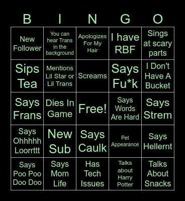 Star Gazer's Bingo! Bingo Card