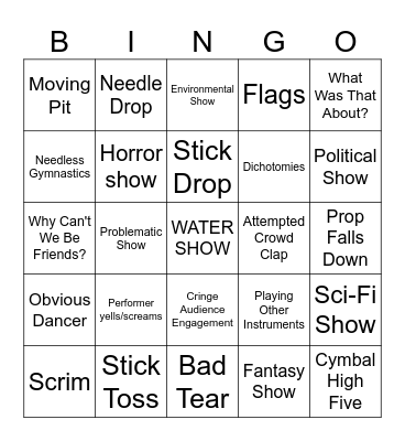 WGI BINGO Card