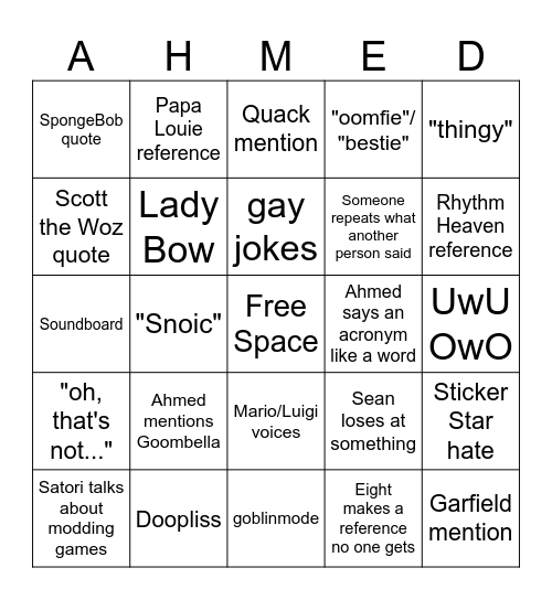 Construction Zone Bingo Card