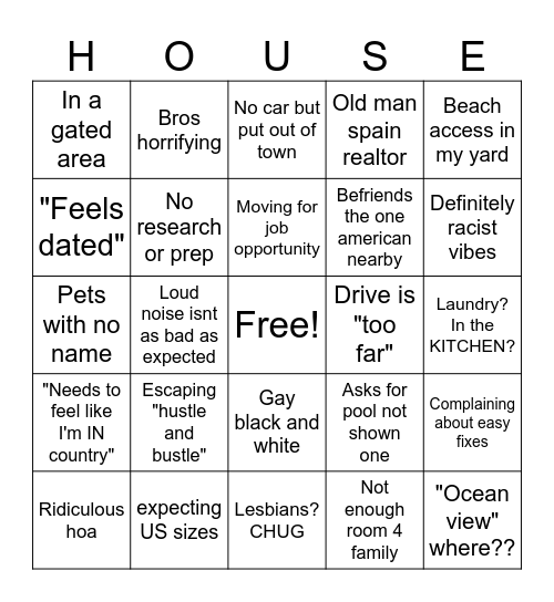 house hunter international Bingo Card