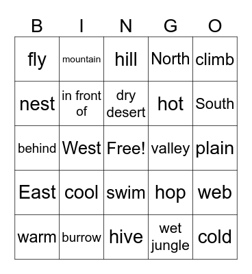 Science 2 Bingo Card