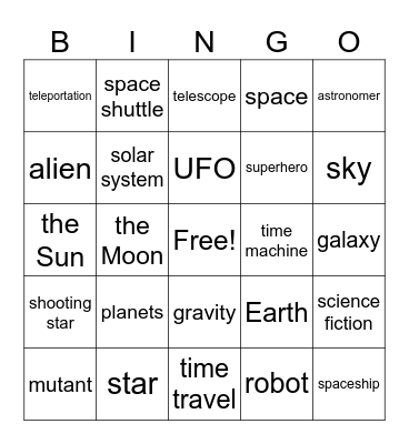 JE6 U6 Bingo Card