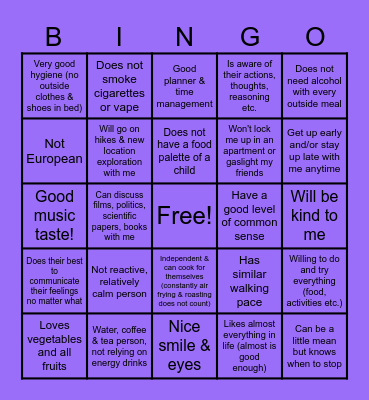 Bingo! Bingo Card