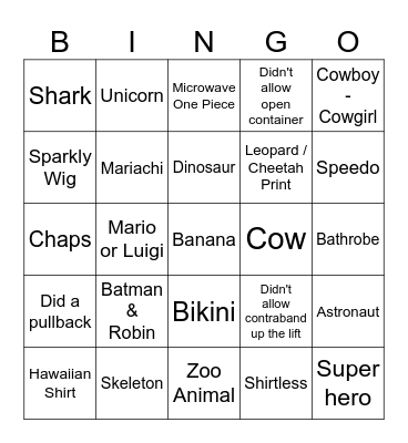 Closing Day Bingo Card