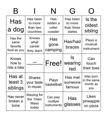 Icebreaker Bingo: Find Someone Who Bingo Card