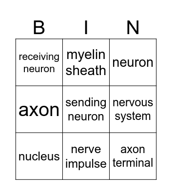 Neurons Bingo Card