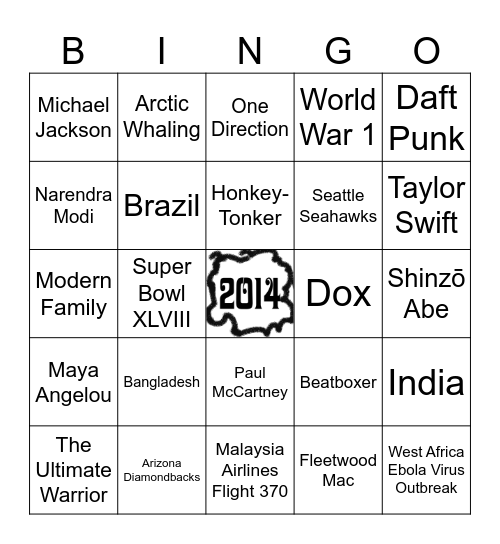 2014 Bingo Card