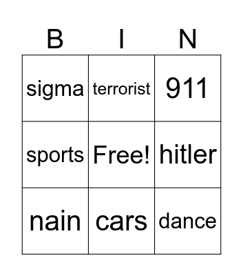 Insta bingo Card