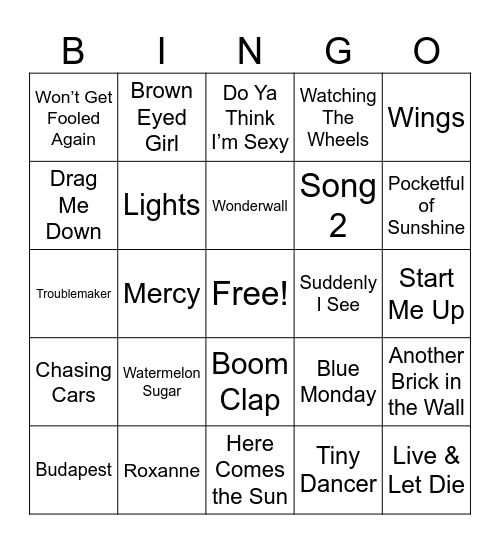 BRITISH TAKEOVER Bingo Card