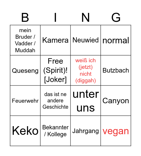 Maxi Bingo 2.0 Bingo Card