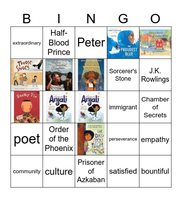 Feelings Bingo Card