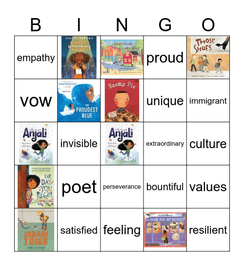 Feelings Bingo Card