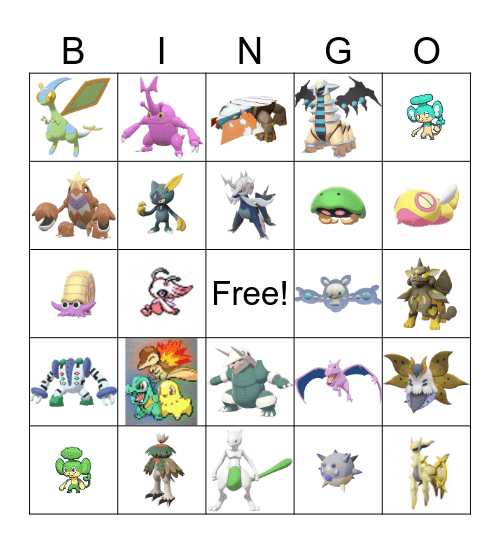 2024 Shinies Bingo Card