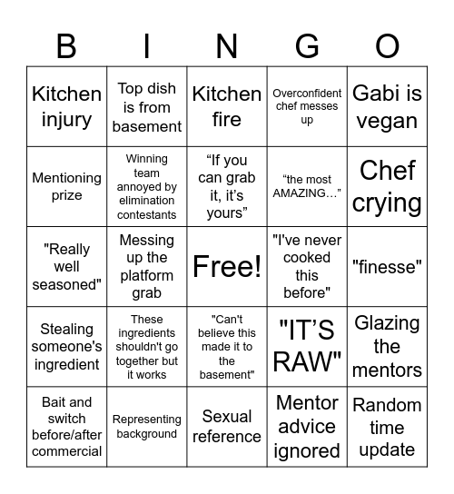 NLC v5 Bingo Card