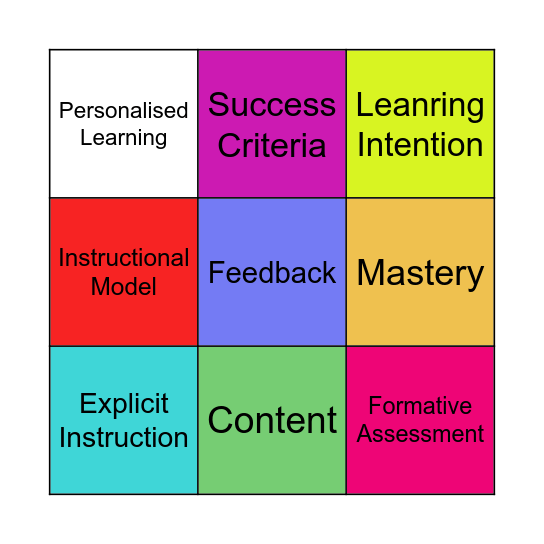 Common Language: Teaching and Learning Bingo Card